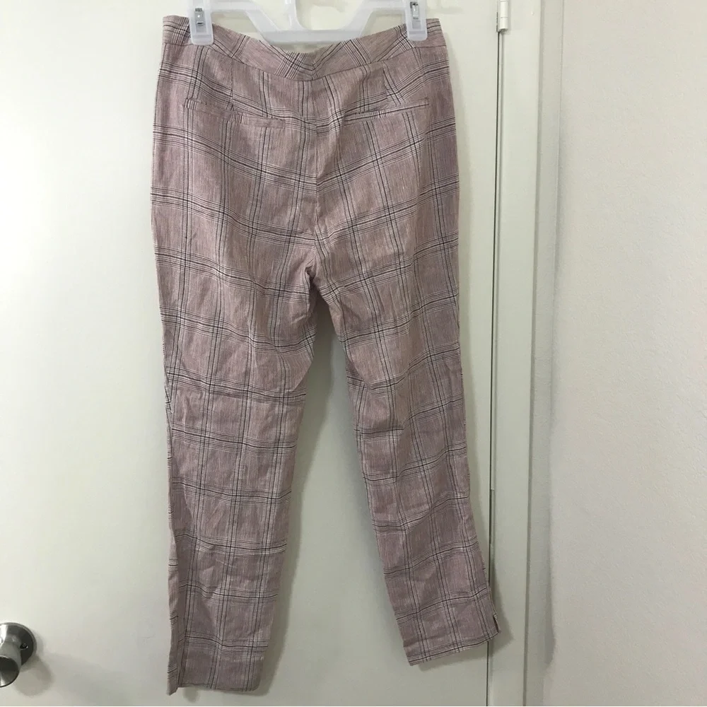 3/$15 Zara plaid linen blend trousers